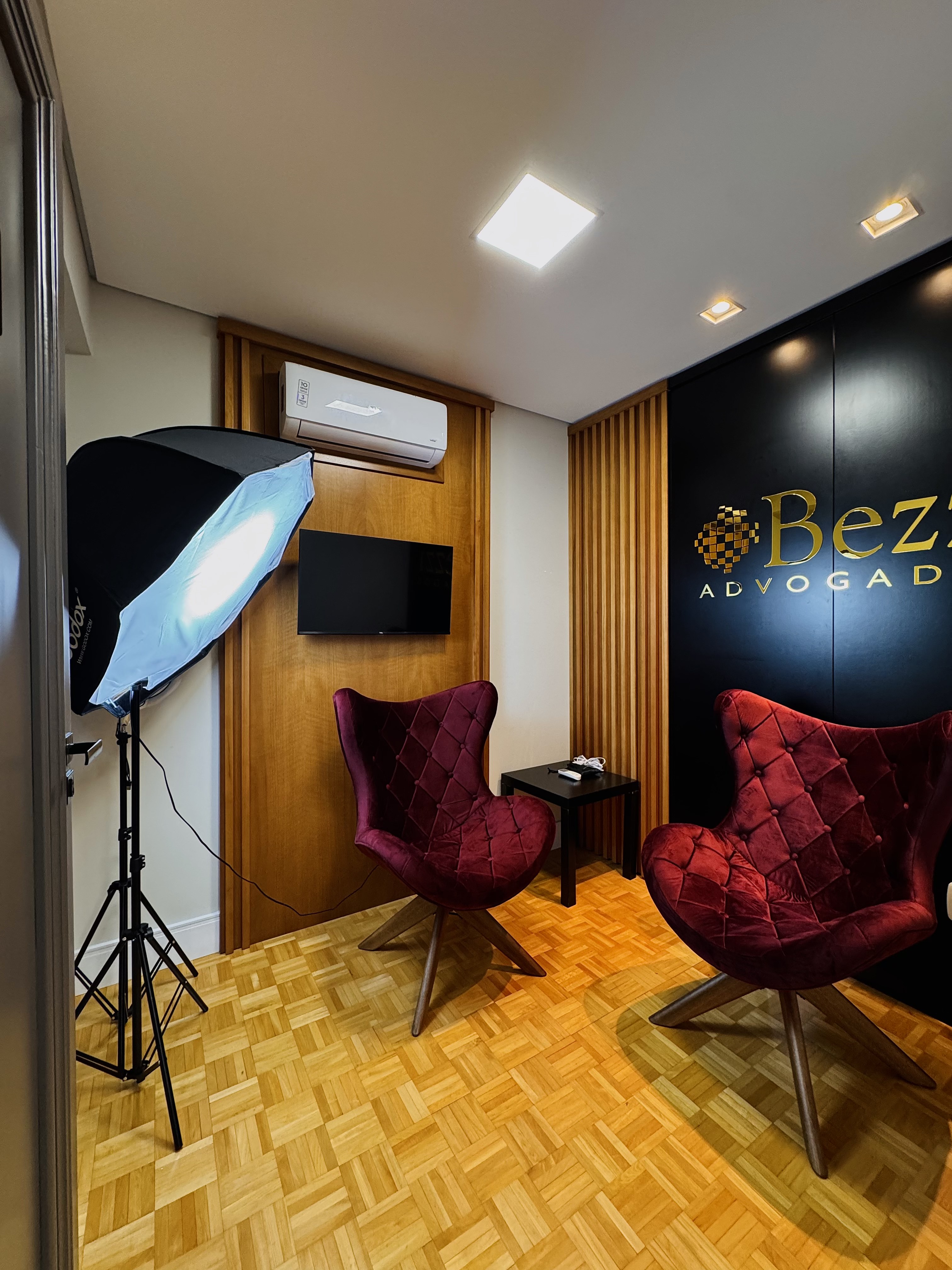 Estúdio de gravação da Bezzi Advogados